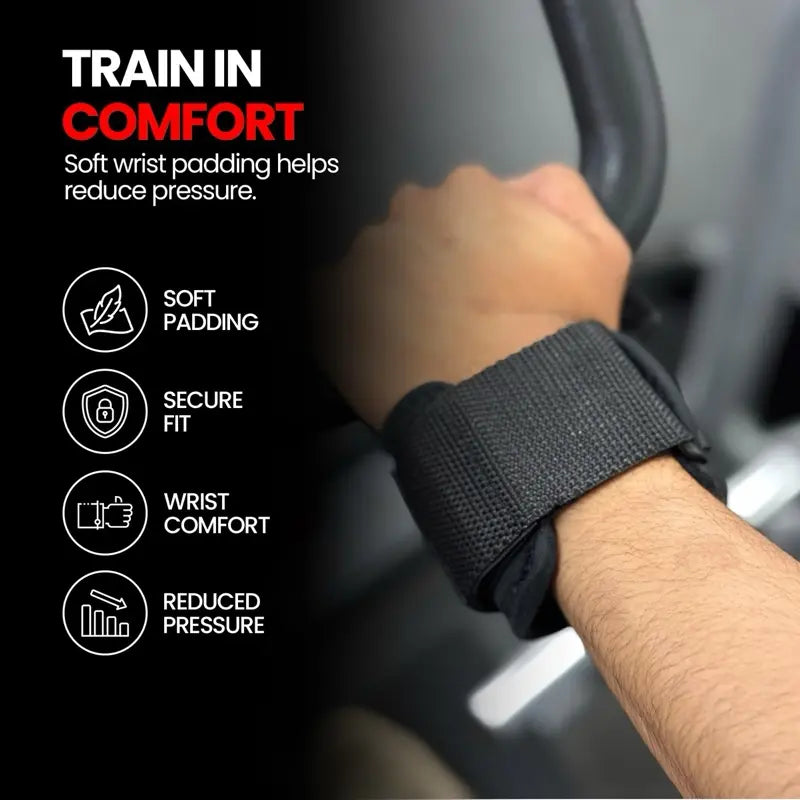 Beastlift Unisex D-Ring Lifting Straps - 7Mm Neoprene Wrist Cuff, 100% Cotton Strap, Silicone Anti-Slip Grips, Steel D-Ring, Free-Weight Training, Included Carrying Case, Gym Training